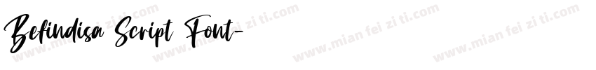 Befindisa Script Font字体转换